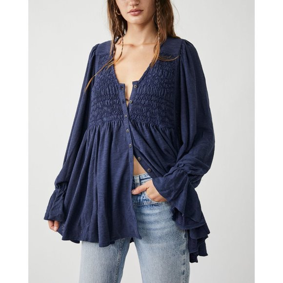 Free People Tops - NWT Free People Don't Call Me Baby Tunic / Jazzberry